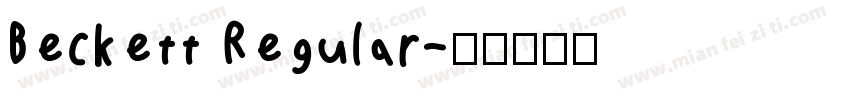 Beckett Regular字体转换